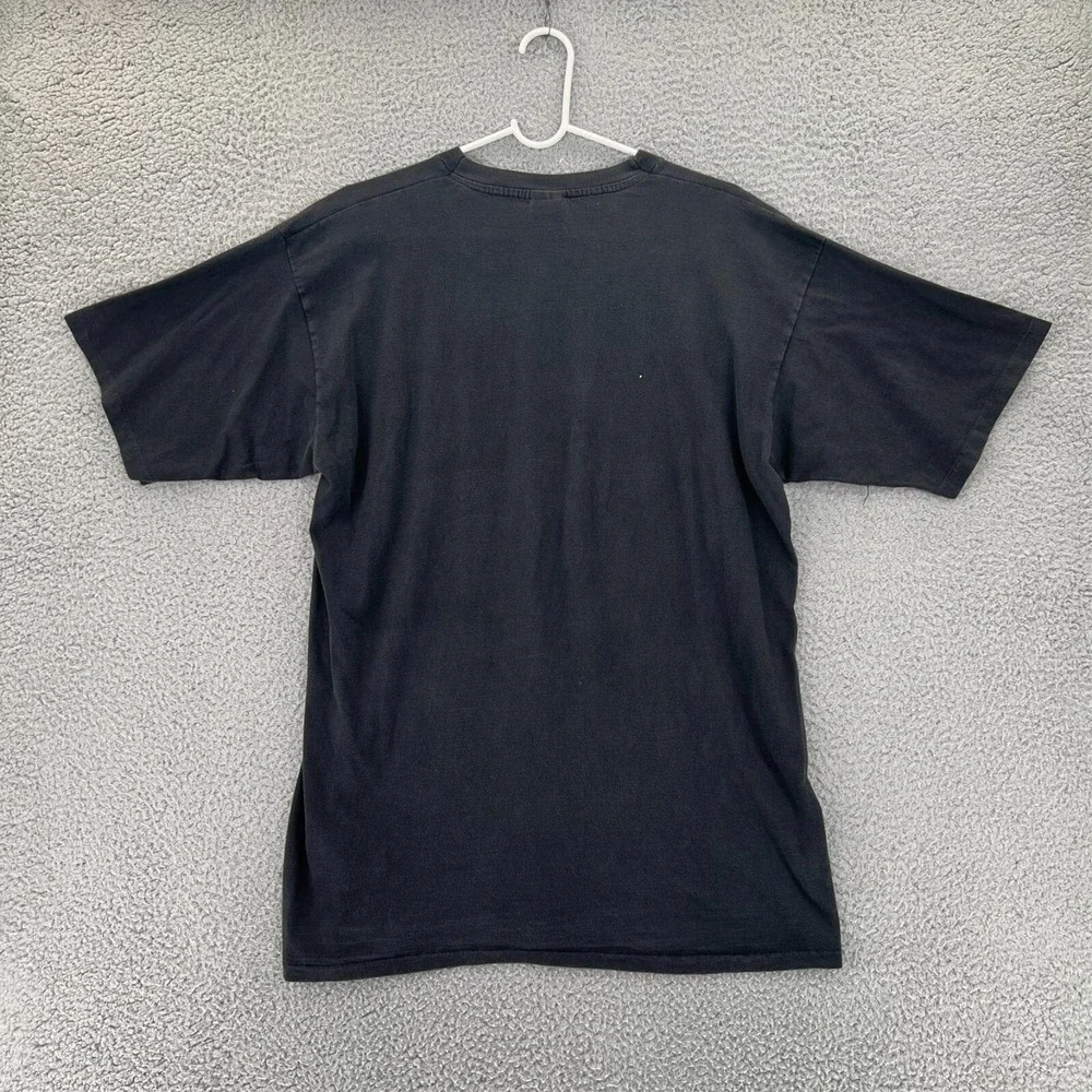 VTG 1992 MIND THE GAP T Shirt Mens XL Black Crewneck‎ Super 140 London Transport